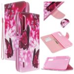 Pattern Printing Flip Leather Wallet Stand Phone Cover for Xiaomi Mi CC9e/Mi A3 – Red Butterflies