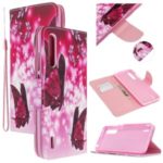 Pattern Printing Flip Leather Wallet Stand Phone Cover for Xiaomi Mi CC9/Mi CC9 Meitu Edition/Mi 9 Lite – Red Butterflies
