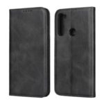 Magnetic Stand Leather with Wallet Mobile Phone Shell for Xiaomi Redmi Note 8T – Black