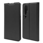 Magnetic Closure PU Leather Stand Cell Phone Case for Xiaomi Mi CC9 Pro / Mi Note 10 – Black
