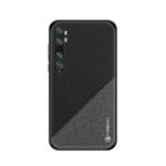 PINWUYO Honor Series PU Leather+TPU Shell for Xiaomi Mi CC9 Pro/Mi Note 10 – Black