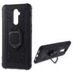 Finger Ring Kickstand Drop-proof TPU Case for Oppo Reno Ace/Realme X2 Pro – Black