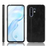 PU Leather Coated PC + TPU Combo Back Shell for Vivo X30 Pro – Black