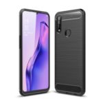 Carbon Fiber Brushed TPU Shell for Oppo A8 – Black