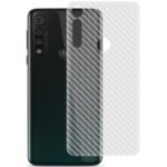 IMAK Carbon Fiber Texture Arc Edges Phone Back Protector for Motorola Moto G8 Play