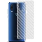 IMAK Carbon Fiber Texture Soft PVC Back Protector Film for Motorola One Vision/P50