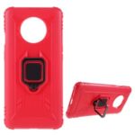 Finger Ring Kickstand TPU Case [Built-in Magnetic Metal Sheet] for OnePlus 7T – Red