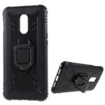 Shockproof TPU Cover with Finger Ring Kickstand for OnePlus 7/6T – Black