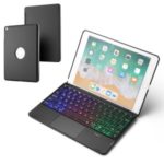 F8TS Aluminum Alloy Colorful Backlight Bluetooth Keyboard Shell for iPad 9.7-inch (2018)/(2017)/iPad Pro 9.7 inch (2016)/iPad Air 2/Air (2013) – Black