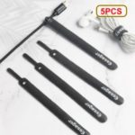 ESSAGER 5Pcs Data Cable Organizer Headphone Cord Finishing Wrap Strap