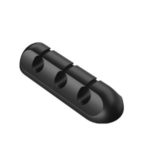 ESSAGER Universal Desktop Silicone Cable Manager 3 Holes Wire Organizer – Black