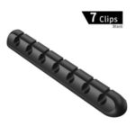 ESSAGER Universal Desktop Silicone Cable Manager 7 Holes Wire Organizer – Black