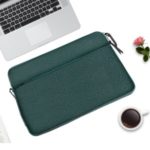 13-inch Laptop Sleeve Tote Bag PU Handbag Zipper Laptop Bag – Green
