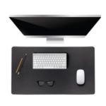 Large Office Computer Desk Modern Table Mouse Pad Plush Wool Desk Gamer Mousepad Mat, Size: 80x39cm – Black