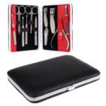 11-in-1 Manicure Set (Earpick + Scissors + Tweezers + 2PCS Nail Clippers + Nail Filer + Cuticle Nipper + Cuticle Pusher + Cuticle Trimmer + Toenail Clipper + Toenail Scissors)