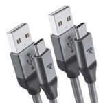 [2Pcs/Set] RAMPOW T06T Micro USB to USB Charging Cables 2m Nylon Braided Data Sync Charging Cords