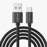 ESSAGER Type-C 3A Fast Charging Cable Data Sync Nylon Braided Cord 2m – Black