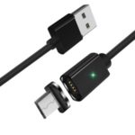 ESSAGER Magnetic Micro USB Data Sync Charging Cable 2m for Samsung Huawei Xiaomi – Black