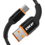 ENKAY ENK-CB303 Weaving USB 2.0 to Type-C 2.4A Data Sync Charging Cable, 1m – Black