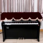 88-key Electronic Piano Keyboard Pleuche Cover Decorated with Fringes, Size: 200 x 80cm – Red