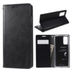 MERCURY GOOSPERY Blue Moon Stand Leather Material Mobile Phone Cover for Samsung Galaxy S20 – Black