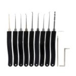 9PCS Door Lock Pick Quick Opener Tools Set Professional Locksmith Tool with 2 Little Wrenches