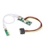 Mini PCI-E X1 Extension Cable PCIE 1X Expansion Riser Card 90 Degree Right Angle with USB Cable and SATA Cable