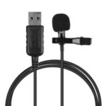 For Computer PC Laptop Mini Lapel Lavalier Clip-on Condenser Microphone Mic with USB Plug