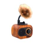 Vintage Wireless BT Speaker with FM Radio MIC Support TF Card/U Disk/AUX Retro Loudspeaker Player