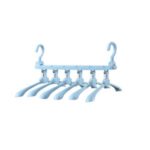 Multi-Function Magic Hanger Folding Multi-Layer Household Wardrobe Storage Rack – Blue