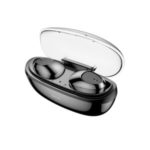 DIVI Wireless Mini Bluetooth 5.0 Earphones Earbuds Headsets Hi-Fi Stereo Headphones with Charging Box – Black