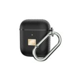 TPU Simple Stylish Surface Soft Case for Apple AirPods with Wireless Charging Case (2019) / AirPods with Charging Case (2019) (2016) – Black