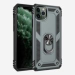 Hybrid PC TPU Kickstand Armor Phone Shell Cover for iPhone 11 Pro 5.8 inch (2019) – Dark Green