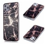Marble Pattern Rose Gold Electroplating IMD TPU Case for iPhone 11 Pro Max 6.5 inch – Black