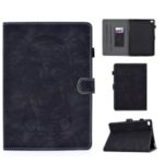 Imprint Elephant Card Slots Leather Stand Tablet Case for iPad 9.7-inch (2018)/(2017)/Air (2013)/Air 2 – Black