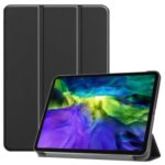 Tri-fold Leather Stand Simple Style Case for iPad Pro 11-inch (2020) – Black