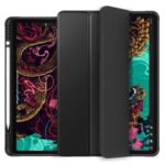 Tri-fold Stand PU Leather Tablet Cover with Pen Holder Case for iPad Pro 11-inch (2020) – Grey