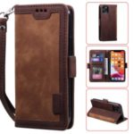 Vintage Splicing Style Wallet Stand Leather Protective Phone Case for iPhone 11 Pro Max 6.5 inch – Brown
