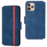 Retro Style Splicing Matte Leather Case Phone Shell with Card Slots for iPhone 11 Pro 5.8 inch – Blue