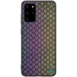 NILLKIN Twinkle Case PU Leather + PC + TPU Hybrid Phone Cover for Samsung Galaxy S20 Plus/S20 Plus 5G – Purple / Gold