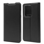 Auto-absorbed Flip Leather Case with Card Holder for Samsung Galaxy S20 Ultra – Black