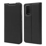 Magnetic Adsorption Leather Stand Case with Card Slot for Samsung Galaxy S20 – Black
