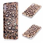 Marble Pattern Rose Gold Electroplating IMD TPU Back Case for Samsung Galaxy A10 / M10 – Leopard Texture