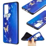 Pattern Printing Embossed TPU Case for Samsung Galaxy S20 Plus – Butterfly Pattern