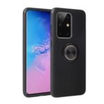 Finger Ring Kickstand TPU + PC Hybrid Case Cover for Samsung Galaxy S20 Ultra – Black