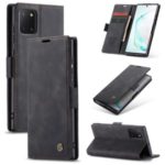 CASEME 013 Series Auto-absorbed Leather Flip Cover for Samsung Galaxy A81/Note 10 Lite – Black