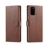 LC.IMEEKE Leather Wallet Case for Samsung Galaxy S20 – Coffee