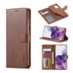 LC.IMEEKE Wallet Leather Stand Case for Samsung Galaxy A51 – Coffee