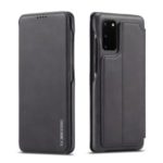 LC.IMEEKE Retro Style PU Leather Card Holder Case for Samsung Galaxy S20 – Black