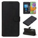 Wallet Stand Leather Mobile Phone Case for Samsung Galaxy A90 5G/A90(Korean Version)/A908N – Black